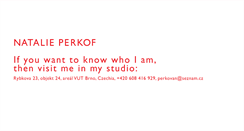 Desktop Screenshot of natalieperkof.cz